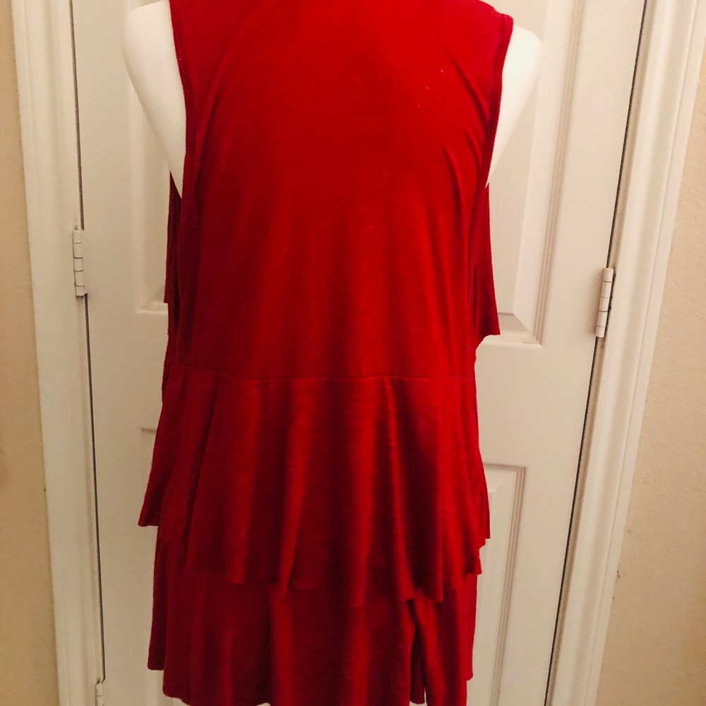 Red Ruffled Vest - Picture 3 of 3